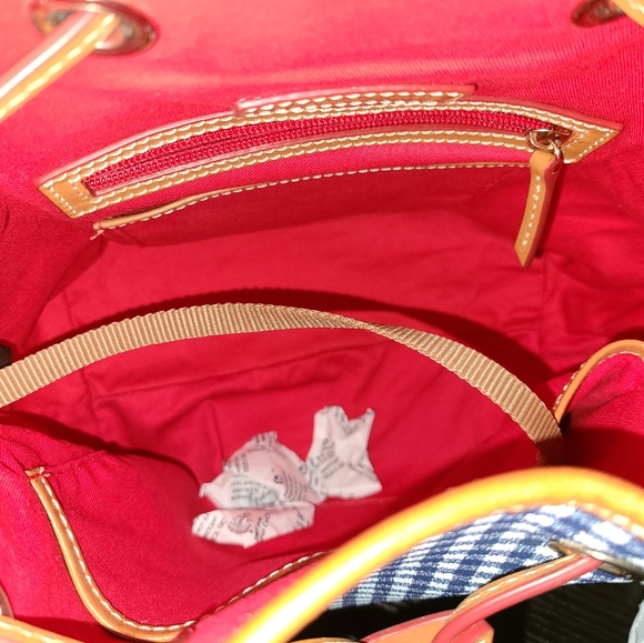 Dooney & Bourke Aimee Shoulder Bag Gingham Plaid Coated Canvas & Leather - Picture 7 of 9